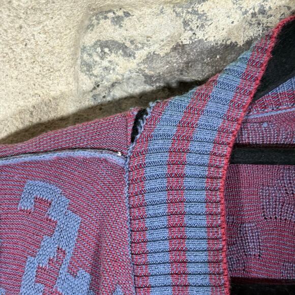 Abercrombie and Fitch Cardigan Sweater Large Purple Blue - Picture 4 of 13